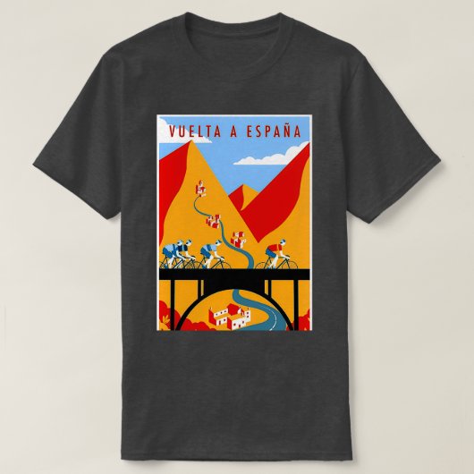 VUELTA A ESPANA Vintages Fahrradrennen T-Shirt (Design vorne)