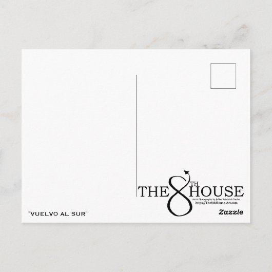 ‚VUELVO AL SUR‘ POSTKARTE (Rückseite)