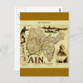 Vuillemin Karte aus dem 19. Jahrhundert von Frankr (Vorne/Hinten)