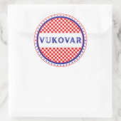 Vukovar City Pride Emblem – Croatian Identity Runder Aufkleber (Tasche)