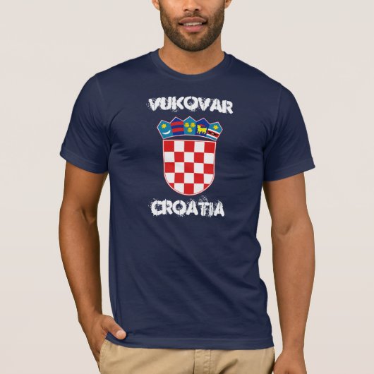 Vukovar, Kroatien mit Wappen T-Shirt (Vorderseite)