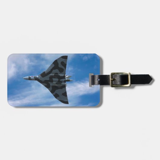 Vulcan Bomber im Flug Gepäckanhänger (Vorderseite horizontal)