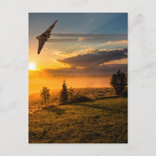 Vulcan Bomber Misty Dawn Postkarte (Vorderseite)