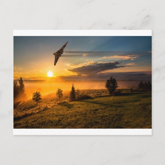 Vulcan Bomber Misty Dawn Postkarte (Vorderseite)