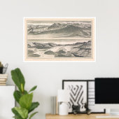 Vulcan Grand Canyon Print by Dutton 1882 Poster (Heimbüro)