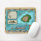 Vulcania Karten-Mausunterlage Mousepad (Mit Mouse)