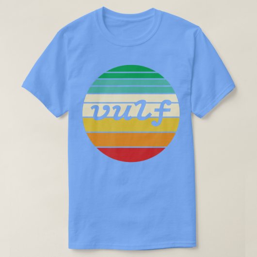 Vulf Retro Sonnenset Vulfpeck Design T-Shirt (Design vorne)