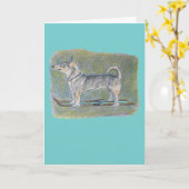 Vulhound Weihnachtskarte Karte (Gelbe Blume)