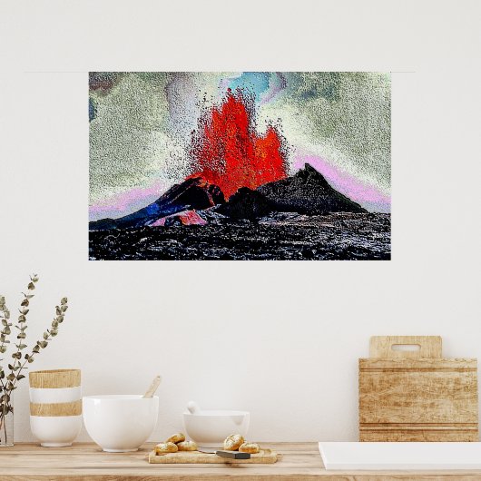 Vulkan 7 enamel poster (Küche)