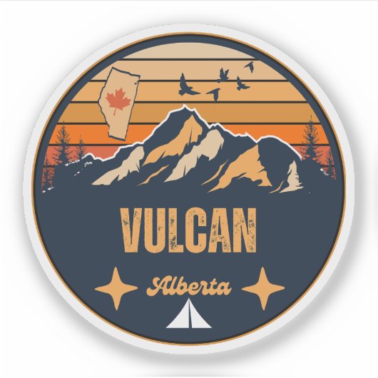 Vulkan, Alberta Aufkleber (Vorderseite)