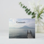 Vulkan am Atitlan Guatemala-See Postkarte (Stehend Vorderseite)