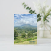 Vulkan Arenal in Wolken Costa Rica Postkarte (Stehend Vorderseite)