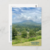 Vulkan Arenal in Wolken Costa Rica Postkarte (Vorne/Hinten)