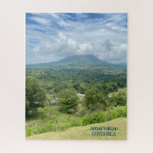 Vulkan Arenal in Wolken Costa Rica Puzzle
