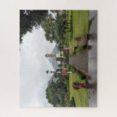 Vulkan Arenal und Iglesia de La Fortuna de San Ca Puzzle (Vertikal)