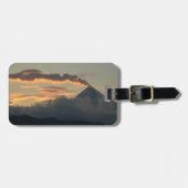 Vulkan bei Sonnenuntergang Alaska Vorsicht Gepäckanhänger (Vorderseite horizontal)