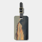 Vulkan bei Sonnenuntergang Alaska Vorsicht Gepäckanhänger (Vorderseite vertikal)