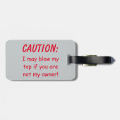 Vulkan bei Sonnenuntergang Alaska Vorsicht Gepäckanhänger (Rückseite horizontal)