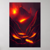 Vulkan, Berg und Lava | AI Art Poster (Vorne)