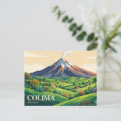 Vulkan Colima Mexiko Postkarte (Stehend Vorderseite)