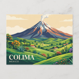 Vulkan Colima Mexiko Postkarte