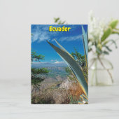 Vulkan Cotopaxi, Ecuador Karte (Stehend Vorderseite)