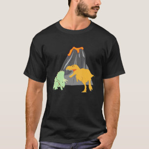Vulkan Dinosaur Geologie Student Lehrer Vulkanolo T-Shirt
