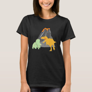Vulkan Dinosaur Geologie Student Lehrer Vulkanolo T-Shirt