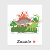 Vulkan Dinosaurier - Ausbruch der prähistorischen  Aufkleber (Blatt)