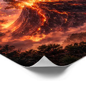 Vulkan-Drache-Eruption-Plakat Poster (Ecke)