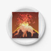Vulkan - Emoji Pappteller (Vorderseite)