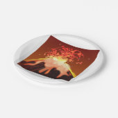 Vulkan - Emoji Pappteller (Schrägansicht)