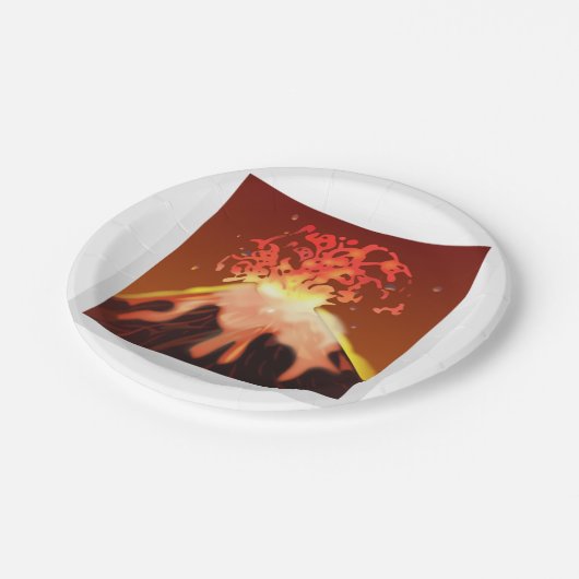 Vulkan - Emoji Pappteller (Schrägansicht)