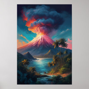Vulkan entfesselt, tropische Eruption Poster
