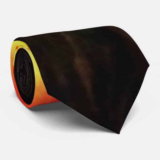 Vulkan-Eruptions-Aquarell Krawatte (Gerollt)