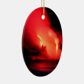 Vulkan-Feuer und Eis Kona Hawaii Keramikornament (Rechts)