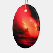 Vulkan-Feuer und Eis Kona Hawaii Keramikornament (Links)