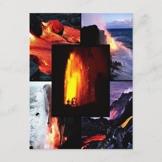 Vulkan Hawaiian Lava Postkarte (Vorderseite)