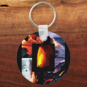 Vulkan Hawaiian Lava Schlüsselanhänger (Vorderseite)