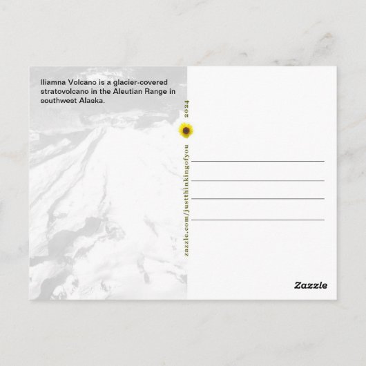 Vulkan Iliamna, Aleutian Range, AK - Postkarte (Rückseite)