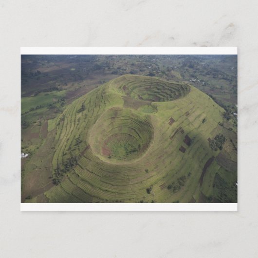 Vulkan in Afrika Postkarte (Vorderseite)