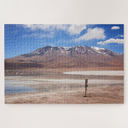 Vulkan in der Altiplano Wüstenlandschaft Puzzle (Horizontal)