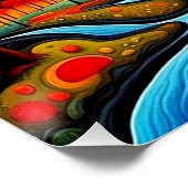 Vulkan in der Nacht 8 Poster (Ecke)