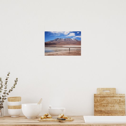 Vulkan in einem Landschaftspopster von Altiplano Poster (Küche)