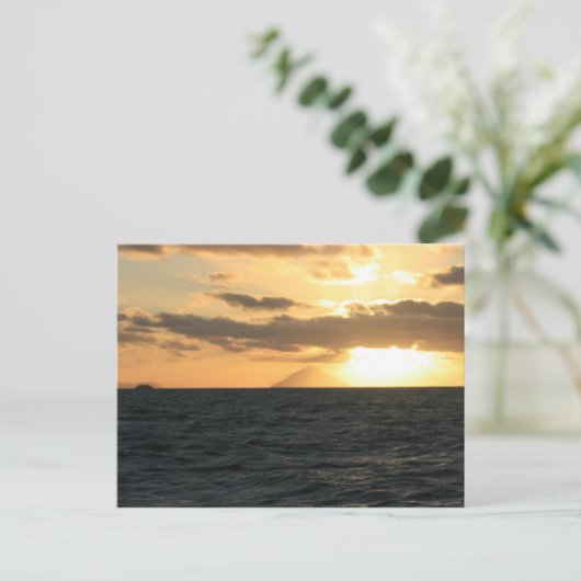 Vulkan, Inseln Ha'apai, Tonga Postkarte (Stehend Vorderseite)