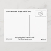 Vulkan, Inseln Ha'apai, Tonga Postkarte (Rückseite)