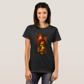 Vulkan-Kaffeekatze T-Shirt (Vorne ganz)