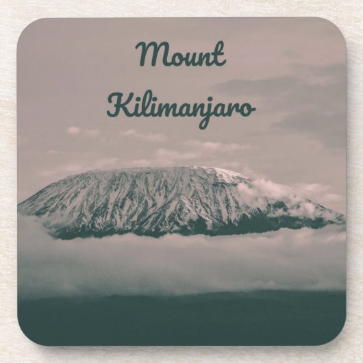 Vulkan Kilimanjaro Snow in Tansania Afrika Getränkeuntersetzer (Vorderseite)