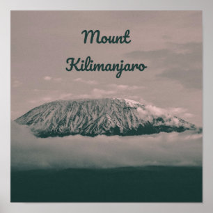 Vulkan Kilimanjaro Snow in Tansania Afrika Poster