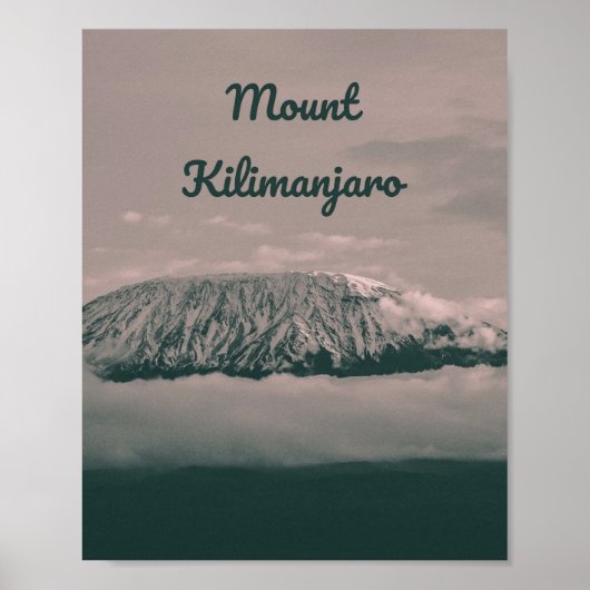 Vulkan Kilimanjaro Snow in Tansania Afrika Poster (Vorne)